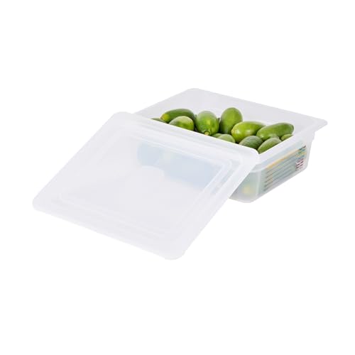 Restaurantware Food Storage Container Lid 1 Pack Fits 1/2 Size Food Pan Polypropylene Plastic Cover Clear Dishwasher Safe Commercial Kitchen Lid by Restaurantware - Image 2