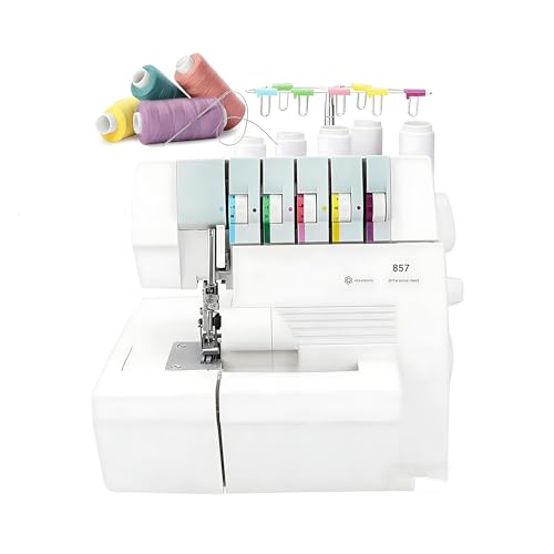 Professional Heavy-Duty Coverstitch Serger, Semi-Industrial Overlock Machines, Sewing Machines, with