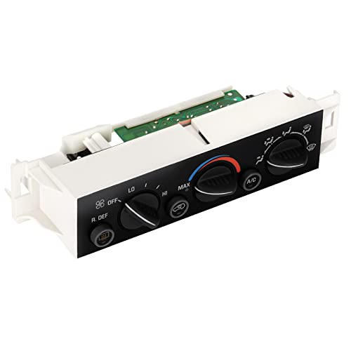 A/C Heater Climate Control Module Pannel w/Rear Window Defogger Switch Fit for 1996-2000 Chevy Suburban Tahoe GMC Yukon Cadillac Escalade Replace # 599-006 1572547 9378805