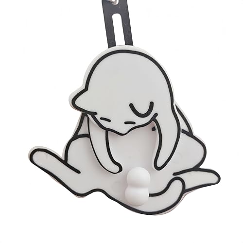 Llavero interactivo de gato travieso, juguete giratorio 3D para aliviar el estrés, divertido regalo para los amantes de los gatos (blanco)