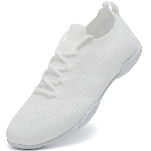PQWXVYU Scarpe Cheerleading Scarpe da Ballo Bianche Donna Cheerleader Shoes Sneakers da Ballo Donna Jazz Bianco 39