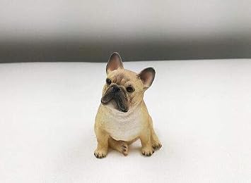 Resin Mini French Bulldog Figurine Office Home Car Dashboard Ornament Decor Handicraft Animal Lover Gift Brown