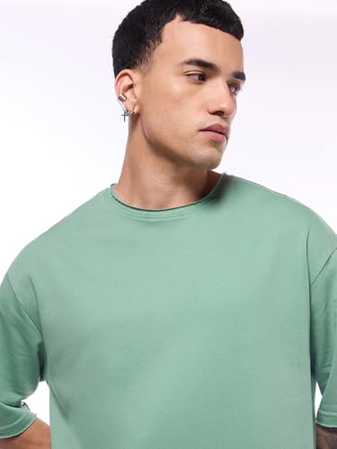 Image of Bewakoof Men's Solid Oversized Fit T-Shirt