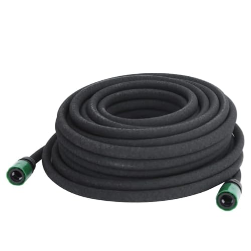 ShGaxin Tuyau poreux de jardin en caoutchouc noir 16 mm 25 m, tuyau pompe à eau, tuyau de jardin - 155870
