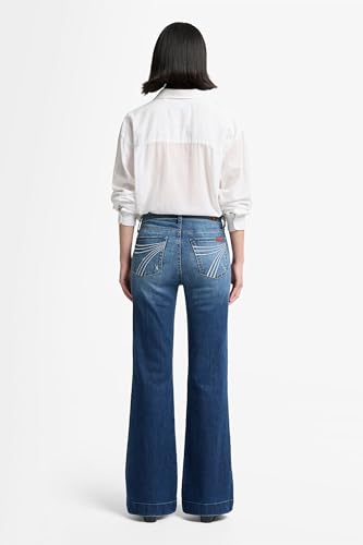 7 For All Mankind Women's Slim Illusion Dojo Wide Leg Trouser Jeans 30"4