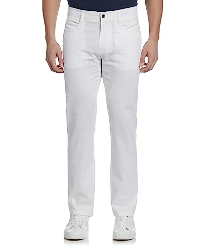 Cubavera Men's Linen-Blend 5-Pocket Stretch Pants, Solid Lightweight Fabric