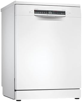 Bosch - Lavavajillas Libre Instalación, 60 cm, Serie 4, 14 Cubiertos, 3 Bandeja, Home Connect, Blanco, SMS4EMW06E