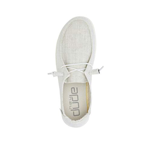 Image of HEYDUDE Women's Wendy Sparkling Cream Size 5 | Women's Shoes | Women's Lace Up Loafers | Comfortable & Light-Weight