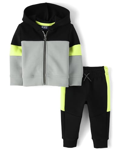 Image of The Children's Place baby-boys And Toddler Sweatshirt and Sweatpant 2 Piece Outfit