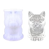 Moldes de silicona para hacer velas, molde único de fundición de resina para gatos, arcilla artesanal, jabón, bricolaje, manualidades caseras, moldes de velas de gato, silicona para hacer velas