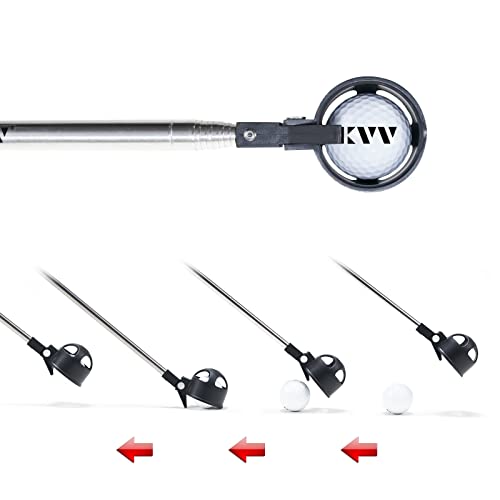 Kvv Golf Ball Retriever Telescopic, Stainless Extended Stick (6Ft) #TOP4