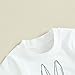 Gureui Toddler Baby Boy Easter Outfit 18-24 Months Crewneck Short Sleeve T-Shirt Top Pants Infant Summer Clothes