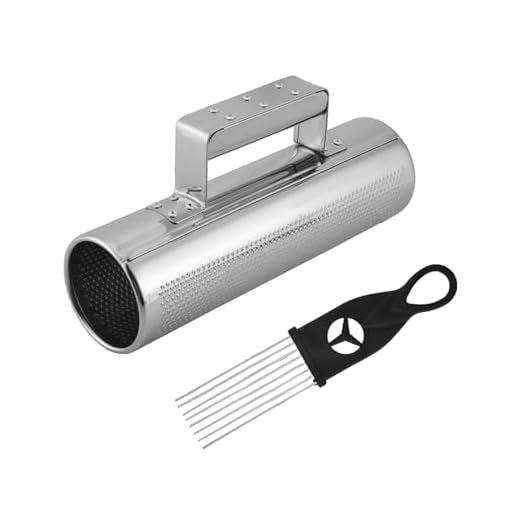Pqahffowr Guiro Profesional Grande de Acero Inoxidable con Raspador Instrumento Musical de PercusióN de Merengue Latino 10 Pulgadas X3 Pulgadas Extremos Abiertos