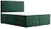 MKS MEBLE Boxspringbett 160x200 - Doppelbett - Polsterbett mit Multipocket-Matratze und Topper - Stauraumbett mit Matratzenauflagen - Grün ROYAL