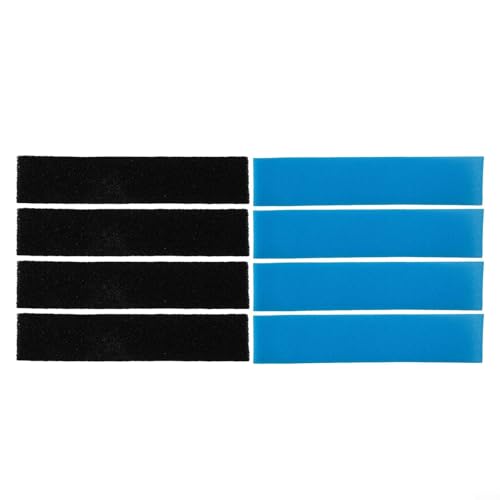 Micpointik Pack de 8 filtros de aire acondicionado para Mitsubishi Electric MAC-2330FT-E y MAC-3000FT-E, filtros de enzimas y carbón activado, 210 x 40 x 5 mm, color negro y azul