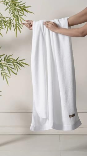 Image of Spread Spain Bamboo Towels for Bath, Towels for Bath Large Size, Bamboo Bath Towel High Absorbent & Soft, 360 GSM, 4pc Set Bath Towel for Men /Women