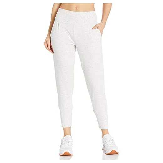 Danskin Women's Slim Tapered Jogger, Oatmeal Heather, X-Large