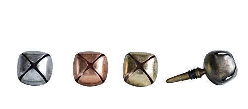 Image of Creative Co-Op Metal Jingle Bell Bottle Stopper (Set of 4 Colors)
