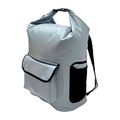 Mochila de senderismo impermeable: segura de operar Bolsa de pesca impermeable de gran capacidad con hebilla, mochila con tiras reflectantes, tela de malla de PVC 500D Mochila multifuncional para exte