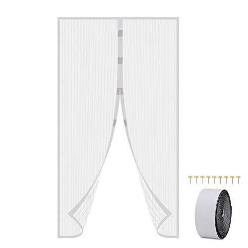 Mosquitera Puerta Magnetica Blanca Marca Rhinocerosdance