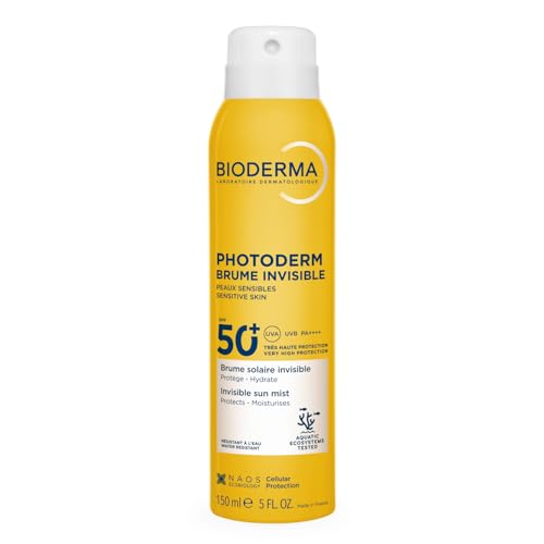 BIODERMA Photoderm Brume invisible SPF50 Brume solaire spray très haute protection UVA/UVB - Peaux sensibles - Protège du stress oxydatif, riche en Vitamine...