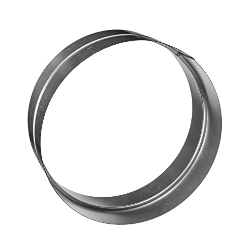 Hvac Ov Galvanized Metal Duct Connector - 12 Inch Fit - Round Ventilation Pipe Coupling And Extension thumb #4