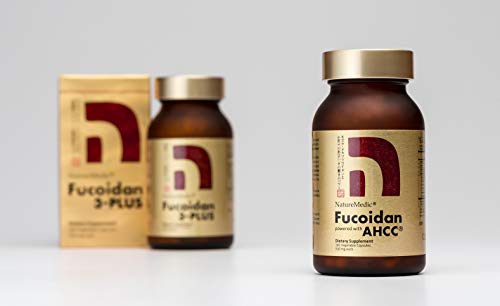 NatureMedic Fucoidan powered with AHCC Brown Seaweed Immunity Supplement with High Purity Organic Mekabu Mozuku Agaricus 480 Vegetable Capsules Made in Japan (3 Bottles) - Image 3