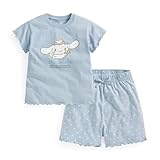 シナモロール クロミ 子供服 パジャマ セットアップ キッズ 綿 夏 半袖 上下セット ショートパンツ 部屋着 コットン かわいい おしゃれ ポケット付き 薄手 吸汗通気(C,90cm)
