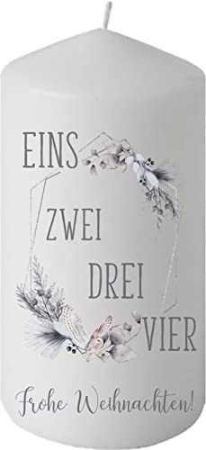 wolga-kreativ moderne bedruckte Adventskerzen Kerzen mit Zahlen Uhu...