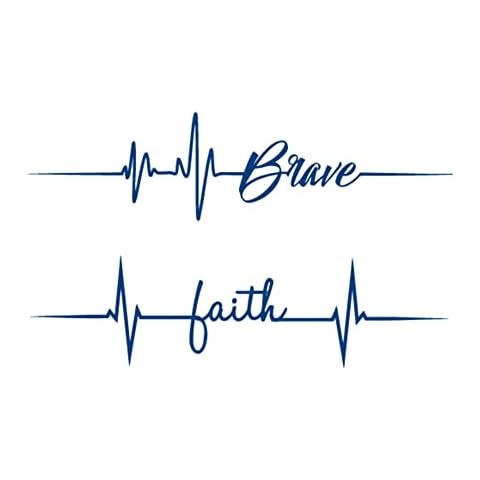 Oottati Semi Permanent 2 Weeks Long Last Waterproof Small Cute Temporary Tattoos, 100% Plant-Based Ink Infinity Realistic 2 Sheets Heart Words Quotes Brave Faith Cover