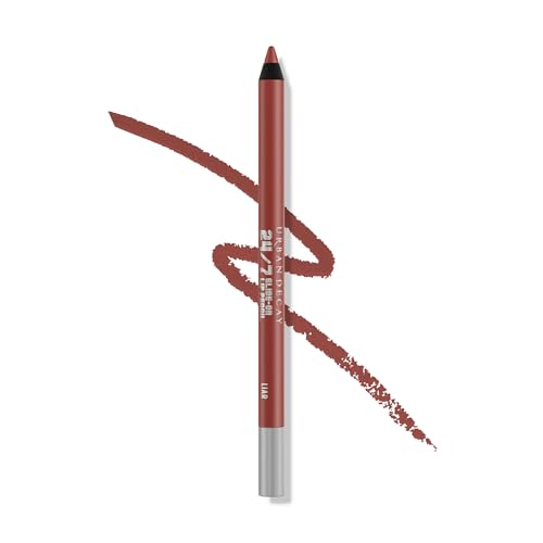 URBAN DECAY 24/7 Glide-On Waterproof Lip Pencil (Liar - Mauve Nude), Smudge-Proof, Longwearing Lip Liner, Smooth & Creamy Colors, Moisturizing Formula with Vitamin E - 0.04 oz