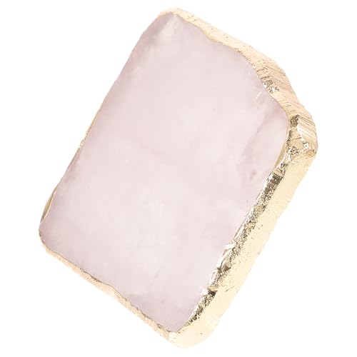 TOKIDNY Posavasos de Cristal Rosa Natural Borde Dorado Posavasos Cuadrados Decorativos de 40-75 MM para Mesa de Comedor Mantel Individual Resistente y Elegante para Hogar y Bar