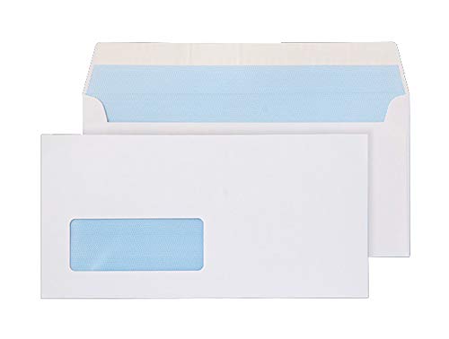 Blake Everyday | Briefumschläge DL (110 x 220 mm) mit Fenster | 50 Stück | 100 g/m² | PEFC-zertifiziert | selbstklebend Weiße Umschläge | Bürobedarf | Geschäftsumschläge/Briefumschläg (23884/50 PR)