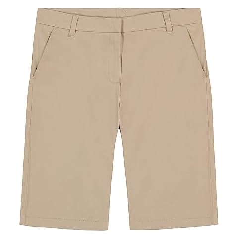 IZOD Girls' Khaki Skinny Bermuda Shorts Cover
