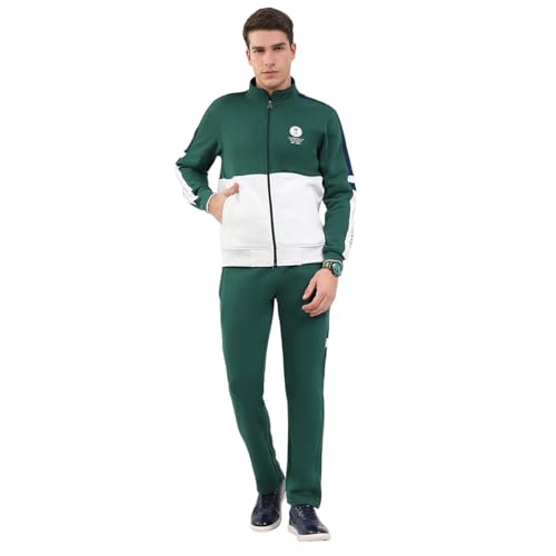 Image of Monte Carlo Men Regular Fit Solid Mock Neck Full Sleeve Winter Tracksuit | Men Track Suit | Stylish Sportswear Set with Jacket and Lower | Activewear Set For Men's (Pack Of 1)