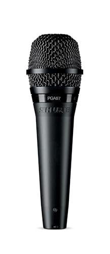 Shure PGA57 Dynamic Microphone - Professional Quality Instrument Mic with Cardioid Pick-up Pattern, 3-in XLR Connector, Stand Adapter and Zipper Pouch, No Cable (PGA57-LC)