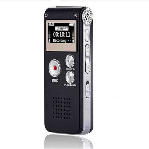 32GB Digital Voice Recorder,Playback Digital Voice Activated,Portable Tape Audio Recording Device,Noise Reduction Audio Upgraded Small Tape Recorder for Lectures Meetings