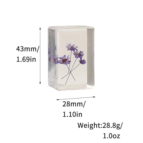 Ucubwfu 8pcs Colorful Small Star Flower Drip Gel Specimen, Children's Hobby Science Education Products, Microscope Observation of Full Star Specimen
