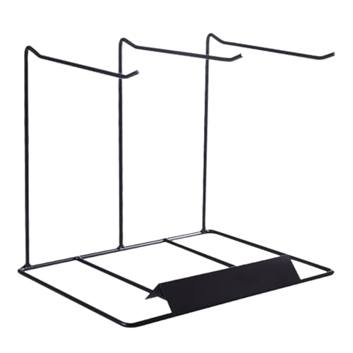 ZHIZHOUNEY Jewelry Stand Display Necklace Holder Metal Tabletop Jewelry Organizer Show Jewelry Hanging Pendant Earrings Bracelet Jewelry Stand, Black-three rows