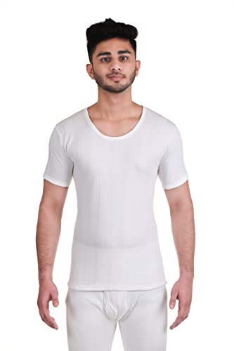 Image of Redluv Men's Round Neck Half Sleeves Thermal Top, Thermal Top for Men, Men Regular Fit Thermal Top, and Half sleeves provide extra coverage and warmth for the arms, making it a great option for layering in colder temperatures, Top for inner thermal wear men's, Top Men's Thermal Wear.
