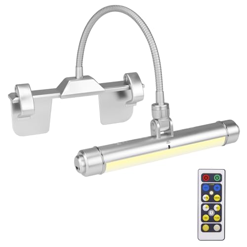 HONWELL Lampe Murale à Télécommande, Eclairage d'un tableau LED sans fil, tête d'éclairage rotative avec 3 modes d'éclairage,Lampe d'affichage rechargeable avec...