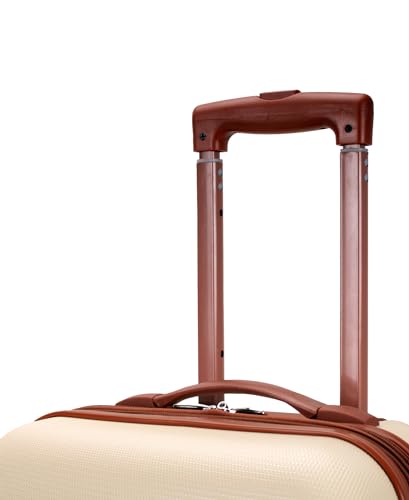 Image of Rockland Melbourne Hardside Expandable Spinner Wheel Luggage, Carry-On 20 inch, White