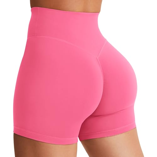 YEOREO SoftHue Women's Biker Shorts Workout Hidden Scrunch Gym Shorts