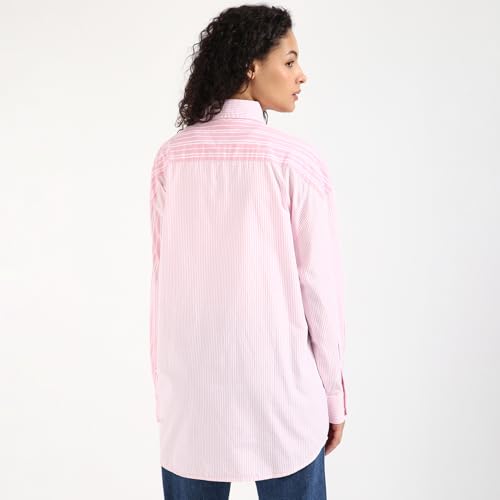 Image of Tommy Hilfiger Striped Relaxed Fit Cotton Shirt