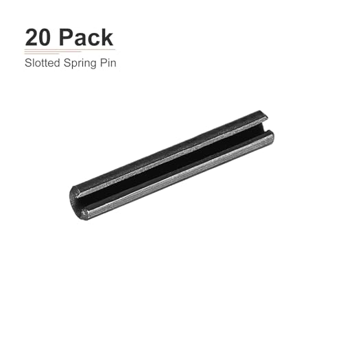 DTGN 1.7mm x 10mm(DxL) Geschlitzt Feder Pin - 20Pack - Gut für Haus Maschinenverschluß - Karbonstahl Feder Dübel Spannung Rolle Pin - Schwarz