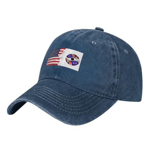 Adjustable Baseball Cap – Kake and America Flag