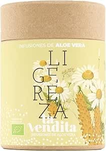 La Vendita - Infusión Aloe Vera Ecológica - Relajación y Sueño Reparador - 80g (Ligereza)