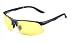 Laura Fairy New Design HD Night Vision Flexible Temple TR90 Frames Sunglasses-black (B1-Black frame Night Vision lens)