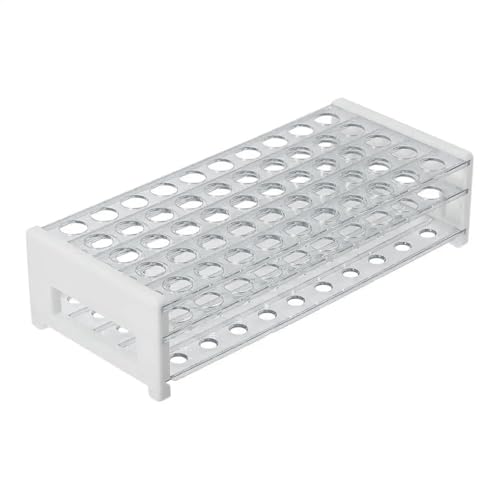 Image of Plastic Test Tube Rack for 12 /13 mm Tubes, 13.6mm Hole Diameter, Holds 50, Detachable, Karter Scientific 208V3 (Single)