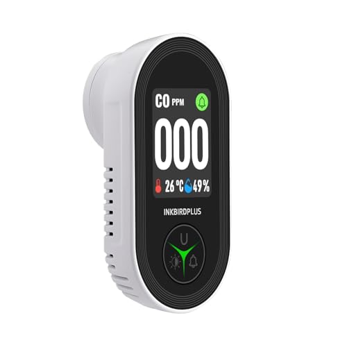 Image of INKBIRDPLUS 3-in-1 Plug-in Carbon Monoxide Detector for Home (EU Plug) | Air Quality Monitor with Temperature & Humidity Sensor, IPS HD Display, Loud Buzzer Alarm, CO Detector for Office, School